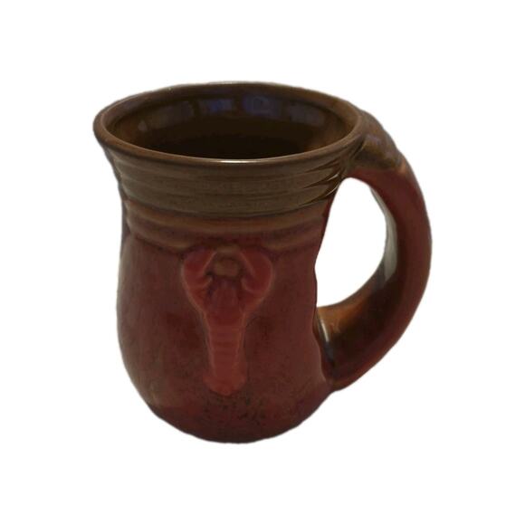 Lobster Stoneware Hand Warmer 18 Oz Coffee Mug Cape Shore Vacation Classics Red - Picture 1 of 8